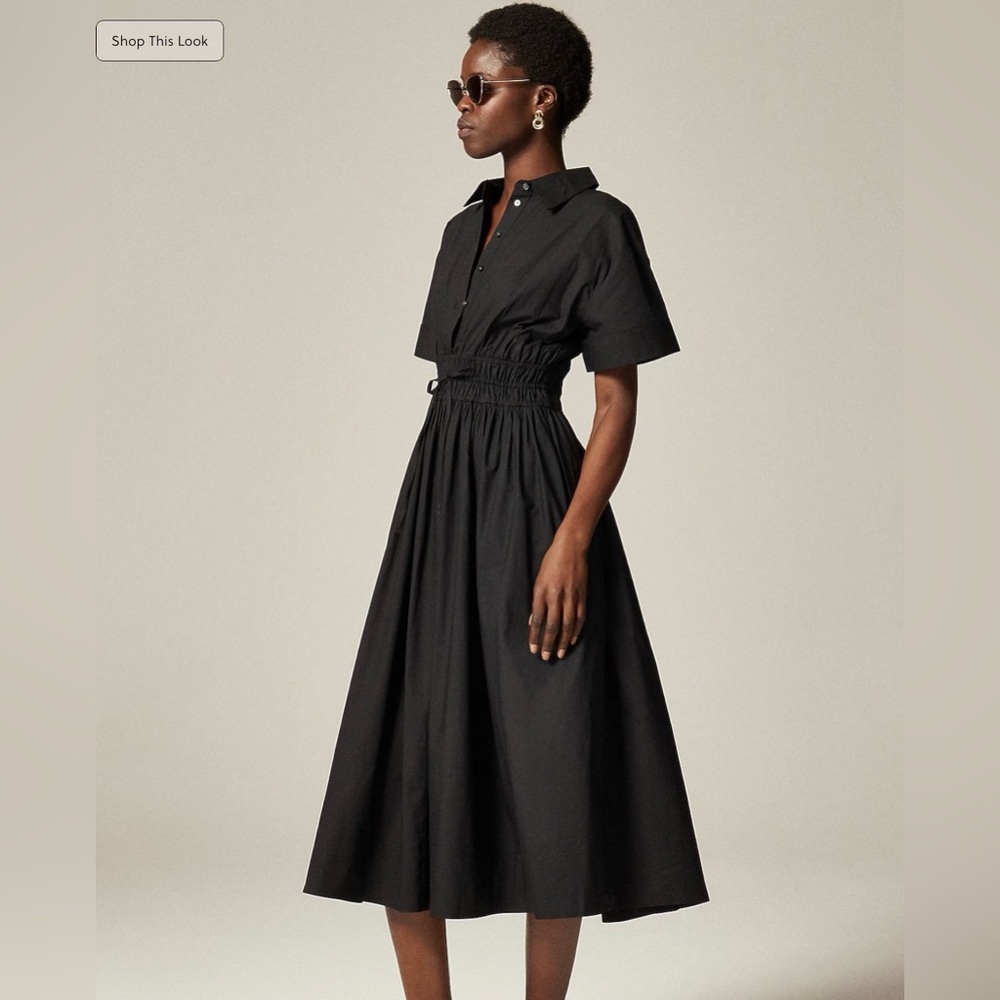 J Crew Elena Shirt Dress Poplin size 6 excellent like new  shape
